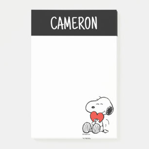 Peanuts   Valentine's Day   Snoopy Heart Hug Post-it Notes