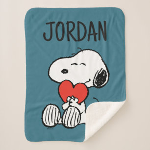 Peanuts   Valentine's Day   Snoopy Heart Hug Sherpa Blanket