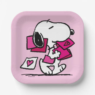 Peanuts   Valentine's Day   Snoopy With Valentines Paper Plate