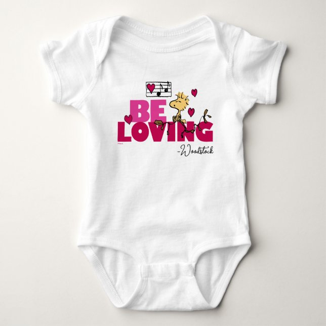 Peanuts | Valentine's Day | Woodstock Be Loving Baby Bodysuit (Front)