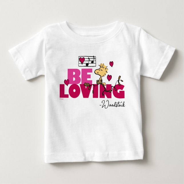 Peanuts | Valentine's Day | Woodstock Be Loving Baby T-Shirt (Front)