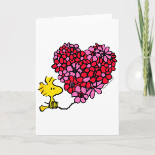 Peanuts - Valentines - Floral Heart  Card