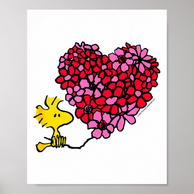 Peanuts - Valentines - Floral Heart  Poster (Front)