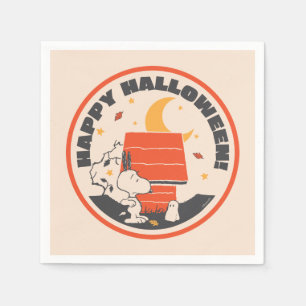 Peanuts   Vintage Snoopy Scared By Ghost Napkin