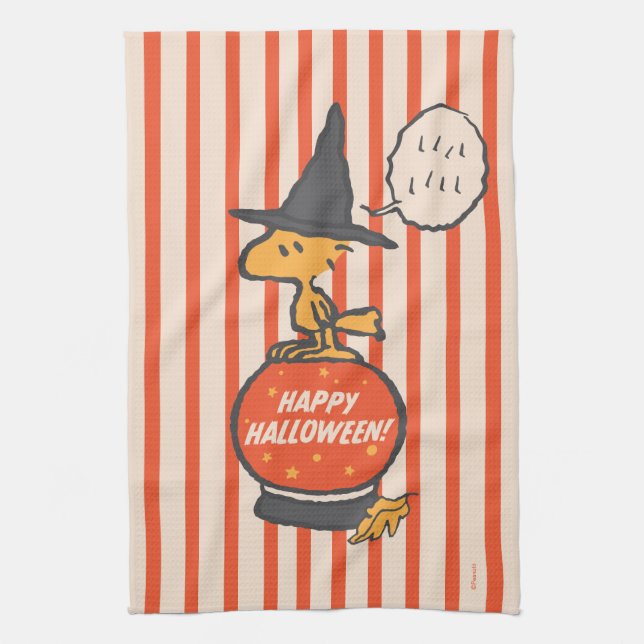 Peanuts | Vintage Woodstock Witch Stripes Tea Towel (Vertical)