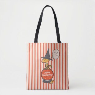 Peanuts   Vintage Woodstock Witch Stripes Tote Bag