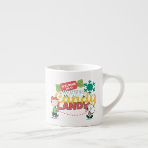 Peanuts   Walking In A Winter Candy Land! Espresso Cup