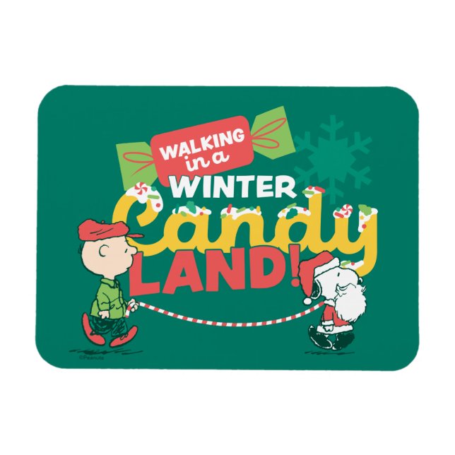 Peanuts | Walking In A Winter Candy Land! Magnet (Horizontal)