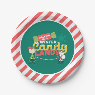 Peanuts   Walking In A Winter Candy Land! Paper Plate