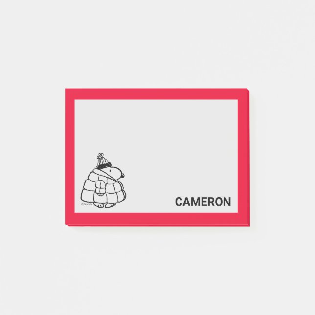 Peanuts | Warm & Cosy | Add Your Name Post-it Notes (Front)
