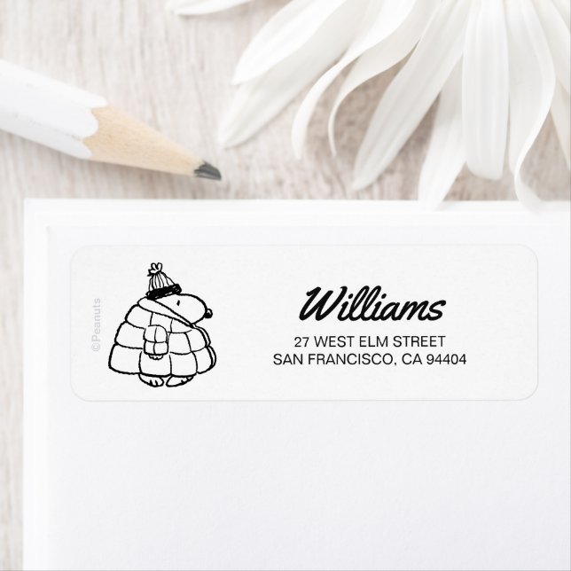 Peanuts | Warm & Cozy Return Address Label (Insitu)