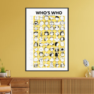 Peanuts Who's Who Characters Canvas Print