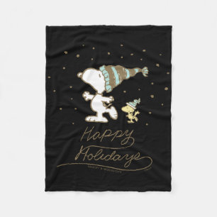 Peanuts Winter Skating  Fleece Blanket