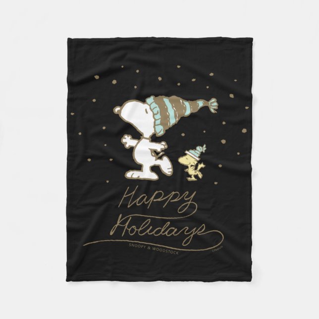 Peanuts Winter Skating  Fleece Blanket (Front)