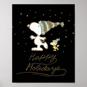 Peanuts Winter Skating Poster