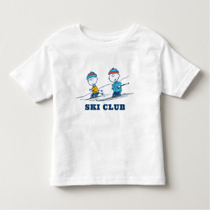 Peanuts   Winter Skiing the Slopes   Add Name Toddler T-Shirt
