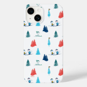 Peanuts   Winter Skiing the Slopes Pattern Case-Mate iPhone 14 Case
