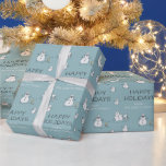 Peanuts - Winter Snowman Customisable Wrapping Paper<br><div class="desc">Customise this cute winter Peanuts wrapping paper with your custom greeting and names.</div>