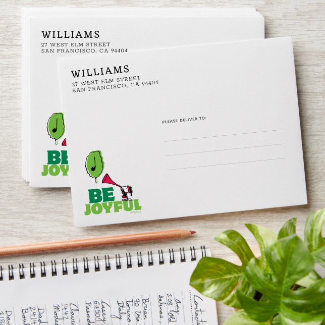 Peanuts | Woodstock Be Joyful Envelope (Stacked)