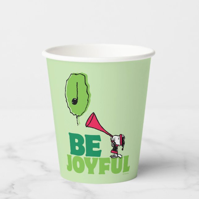 Peanuts | Woodstock Be Joyful Paper Cups (Front)
