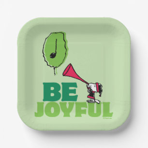 Peanuts   Woodstock Be Joyful Paper Plate