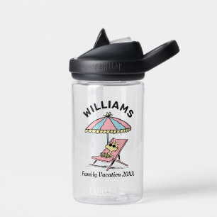 Peanuts   Woodstock Beach Family Vacation Water Bottle