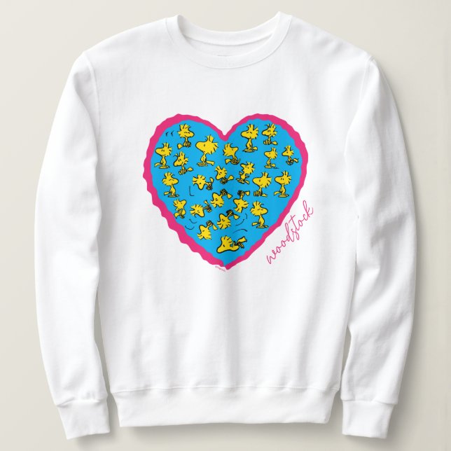 Peanuts | Woodstock Blue Heart Sweatshirt (Design Front)