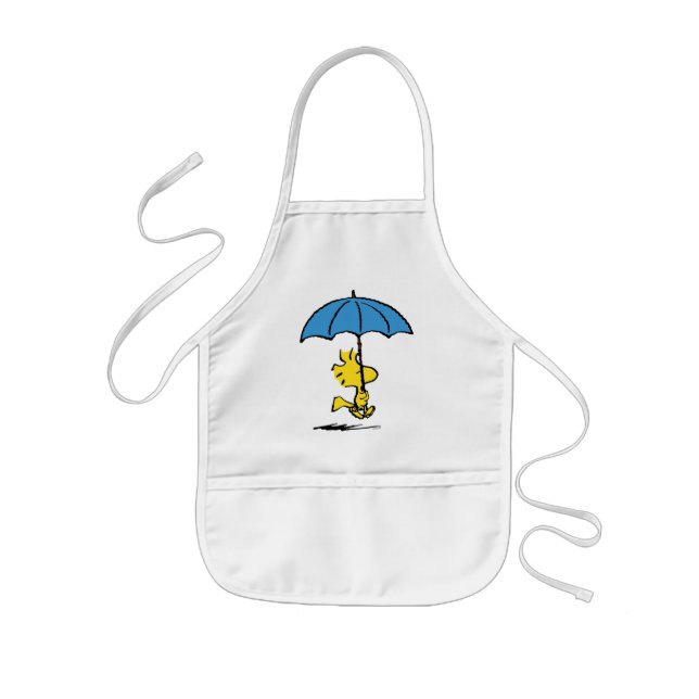 Peanuts | Woodstock Blue Umbrella Kids Apron (Front)