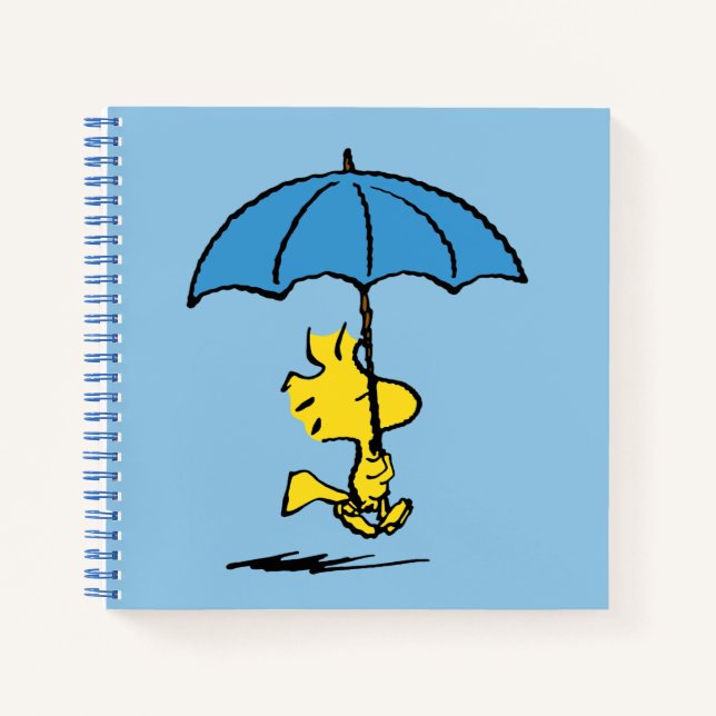 Peanuts | Woodstock Blue Umbrella Notebook (Front)