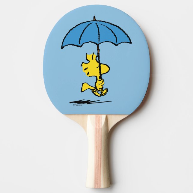 Peanuts | Woodstock Blue Umbrella Ping Pong Paddle (Front)