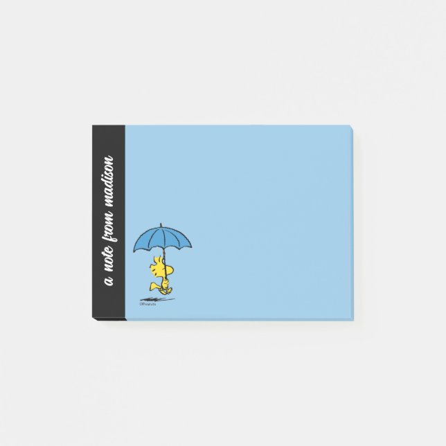 Peanuts | Woodstock Blue Umbrella Post-it Notes (Front)