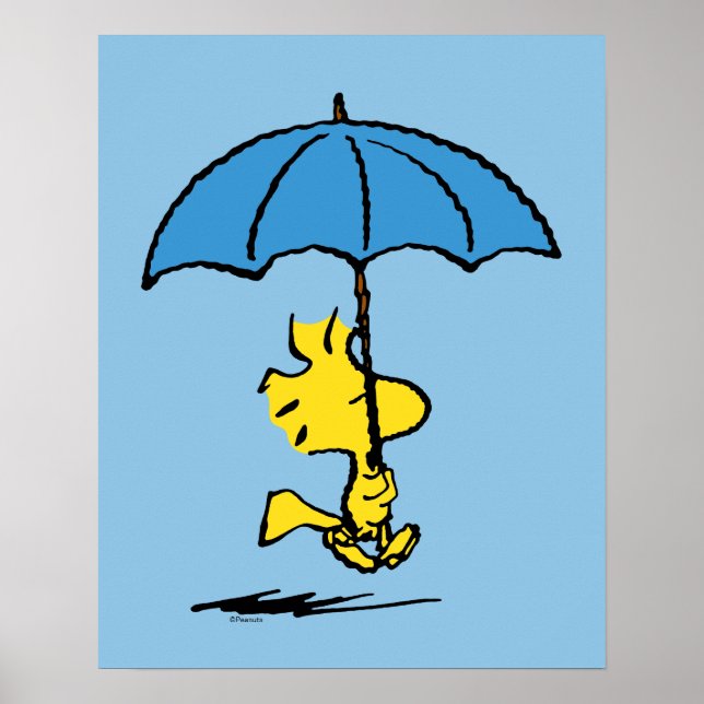 Peanuts | Woodstock Blue Umbrella Poster (Front)