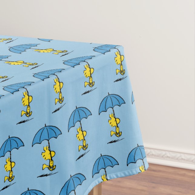 Peanuts | Woodstock Blue Umbrella Tablecloth (In Situ)
