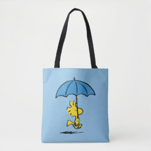 Peanuts Woodstock Blue Umbrella Tote Bag