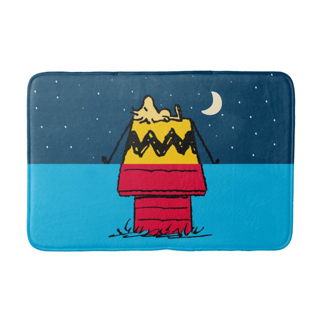 Peanuts | Woodstock Camping Half & Half Bath Mat (Front)