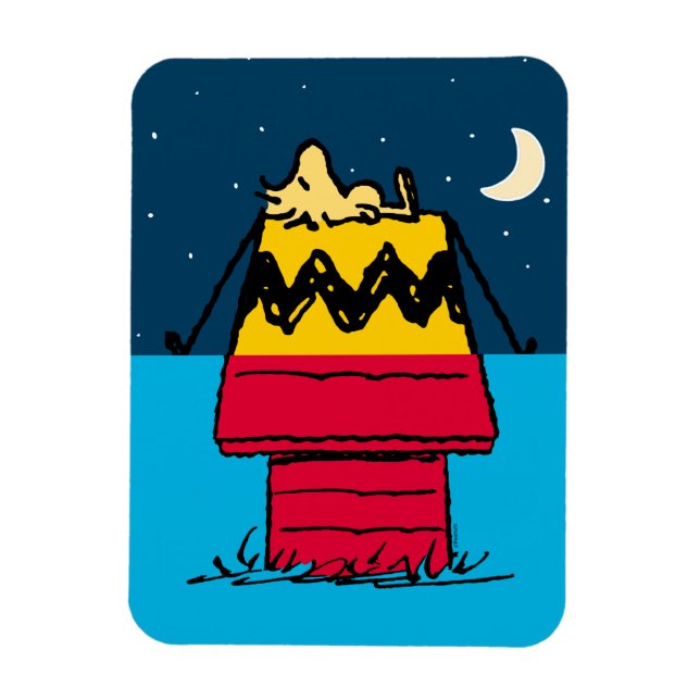 Peanuts | Woodstock Camping Half & Half Magnet (Vertical)