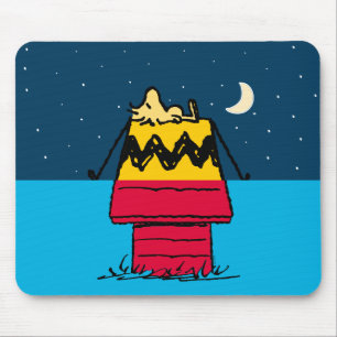 Peanuts   Woodstock Camping Half & Half Mouse Pad