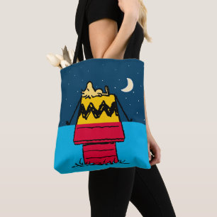 Peanuts   Woodstock Camping Half & Half Tote Bag