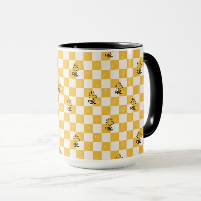 Peanuts | Woodstock Chequered Flag Mug (Front Right)