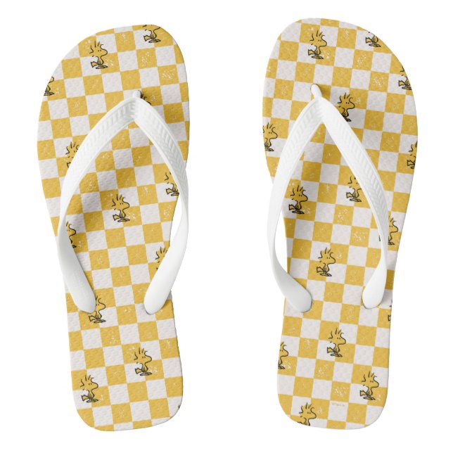Peanuts | Woodstock Chequered Flag Thongs (Footbed)