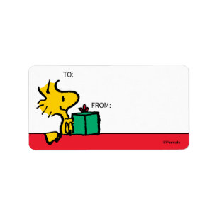 Peanuts Woodstock Christmas Gift Tag