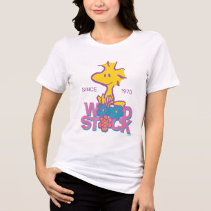 Peanuts Woodstock Flowers Tri-Blend Shirt