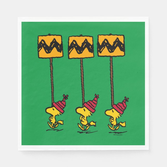 Peanuts | Woodstock & Friends Sign March Napkin (Front)