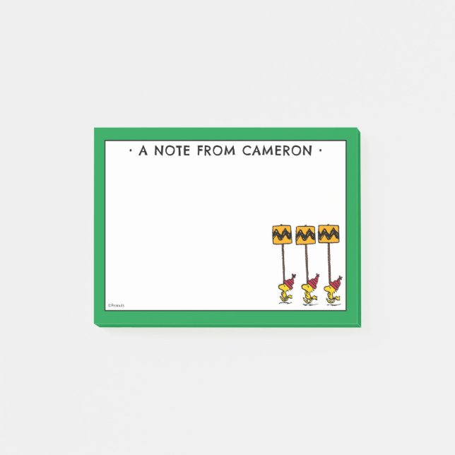 Peanuts | Woodstock & Friends Sign March Post-it Notes (Front)