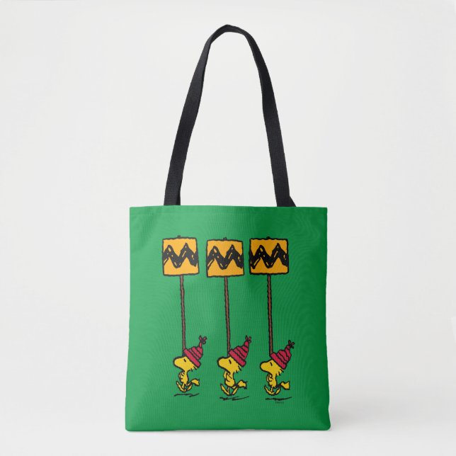 Peanuts | Woodstock & Friends Sign March Tote Bag (Front)