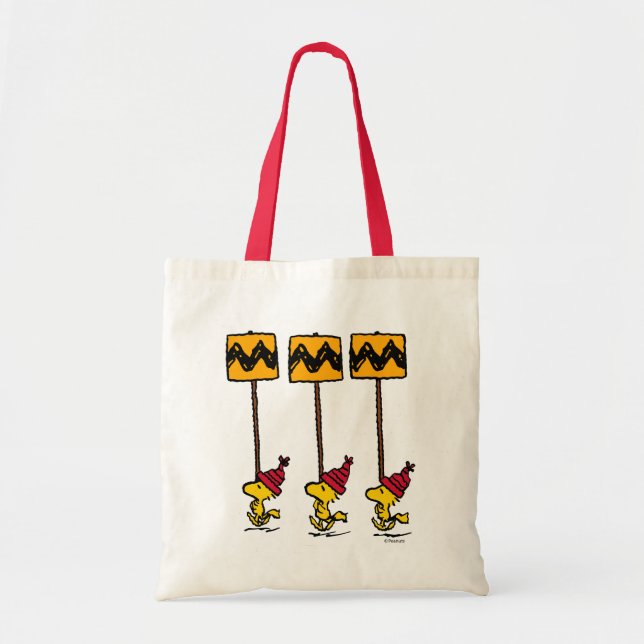 Peanuts | Woodstock & Friends Sign March Tote Bag (Front)