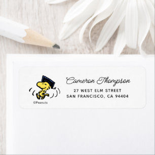 Peanuts Woodstock Graduate Return Address Label