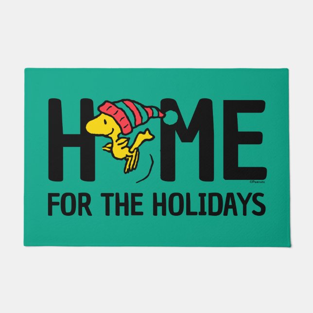 Peanuts | Woodstock Home for the Holidays Doormat