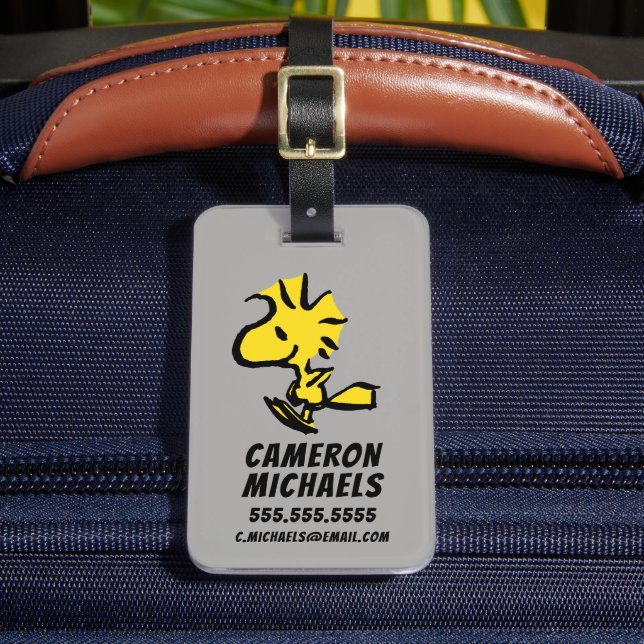 Peanuts | Woodstock Jumping Luggage Tag (Front Insitu 2)