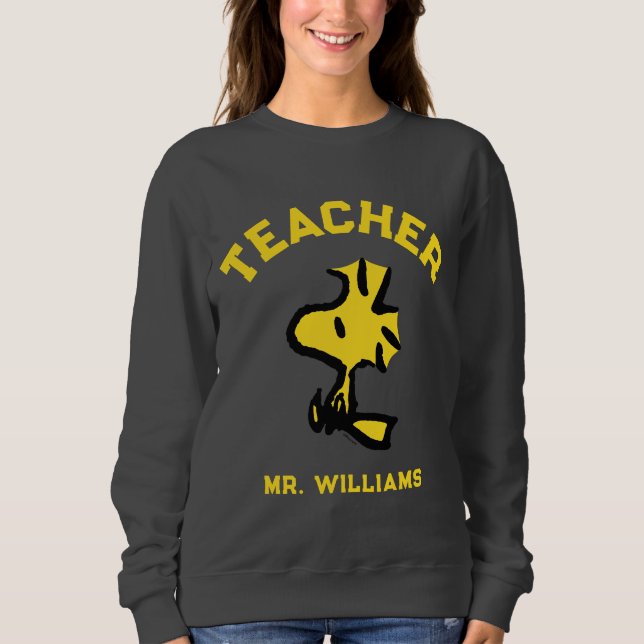 Peanuts | Woodstock Looking Ahead Teacher Sweatshirt (Front)